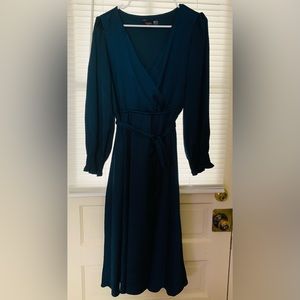 Satin Dark Blue Dress